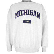 Nike - Michigan Wolverines Crew Neck Sweatshirt 1990s Large Vintage Retro College
