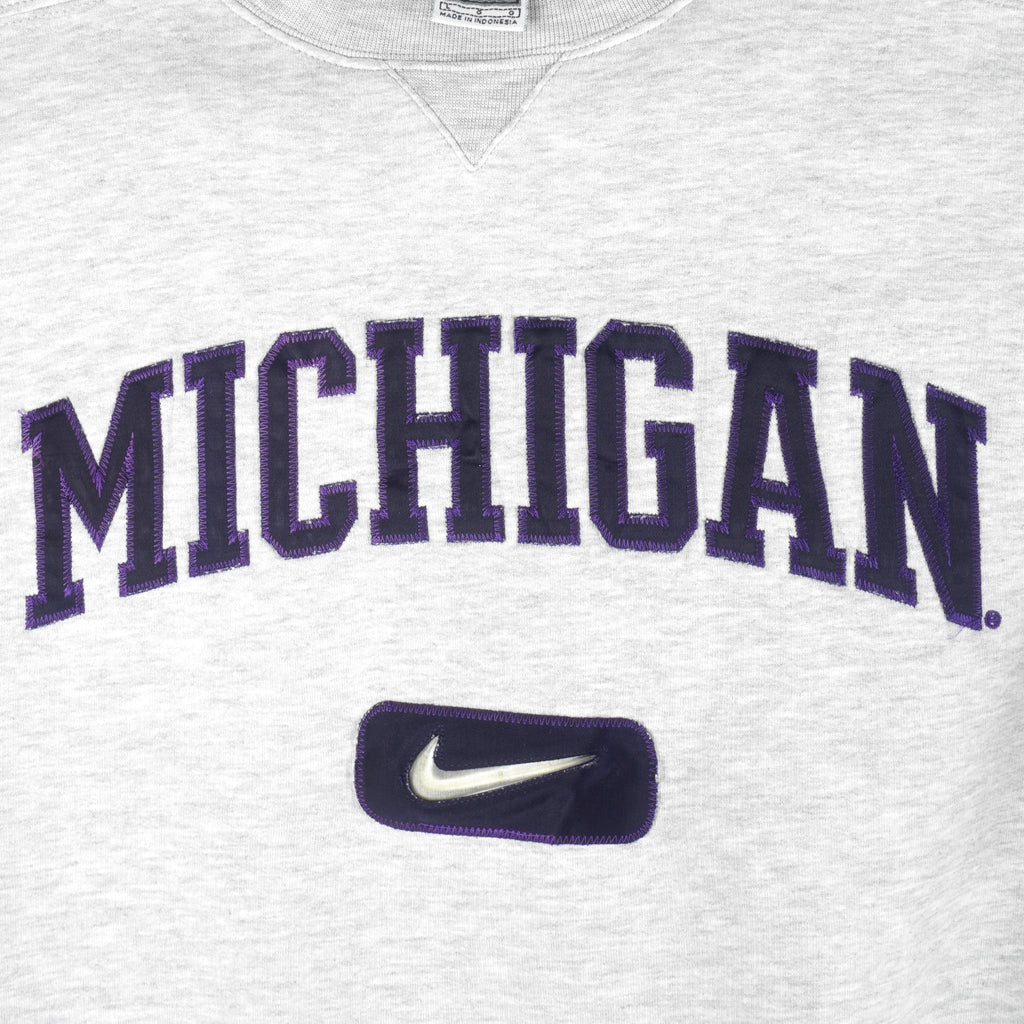 Nike - Michigan Wolverines Crew Neck Sweatshirt 1990s Large Vintage Retro College