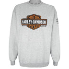 Harley Davidson - Trade Mark Embroidered Crew Neck Sweatshirt 1990s Large Vintage Retro