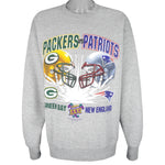 NFL (Lee) - Packers VS Patriots Crew Neck Sweatshirt 1997 Large Vintage Retro Football