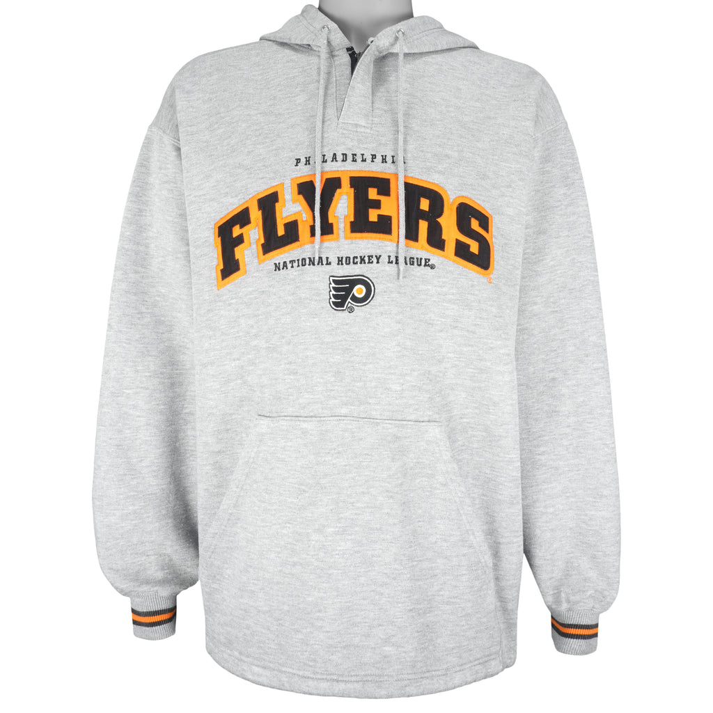 NHL (Lee) - Philadelphia Flyers Hooded Sweatshirt 1990s Large Vintage Retro Hockey