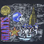 NFL (Nutmeg) - New York Giants City Stadium Map T-Shirt 1990s X-Large Vintage Retro Football