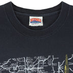 NFL (Nutmeg) - New York Giants City Stadium Map T-Shirt 1990s X-Large Vintage Retro Football