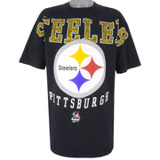 NFL (Riddell) - Pittsburgh Steelers Big Logo T-Shirt 1998 Large Vintage Retro Football