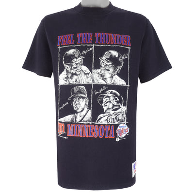 MLB (Nutmeg) - Minnesota Twins Feel The Thunder T-Shirt 1989 Large