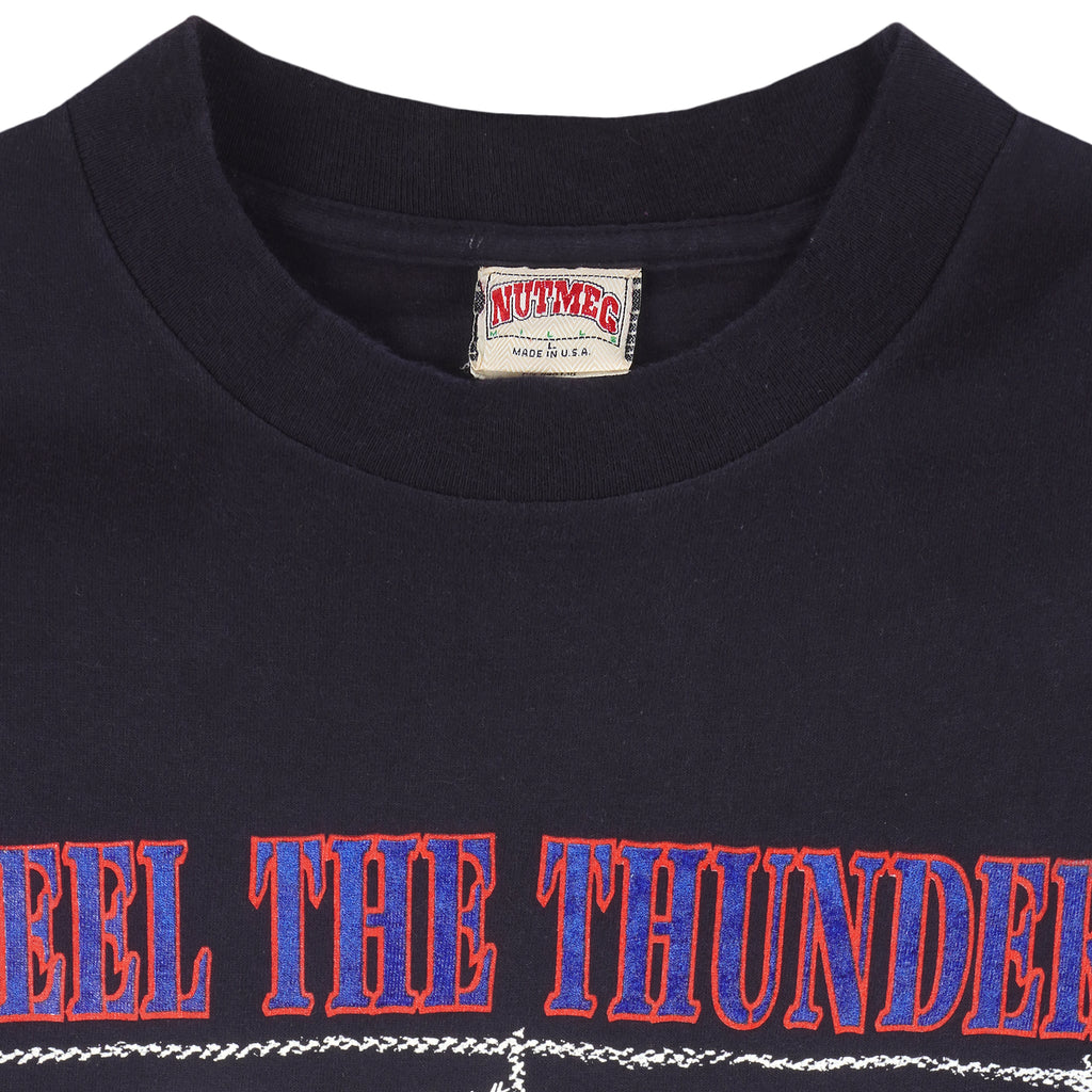 MLB (Nutmeg) - Feel The Thunder Twins Minnesota T-Shirt 1989 Large vintage Retro Baseball