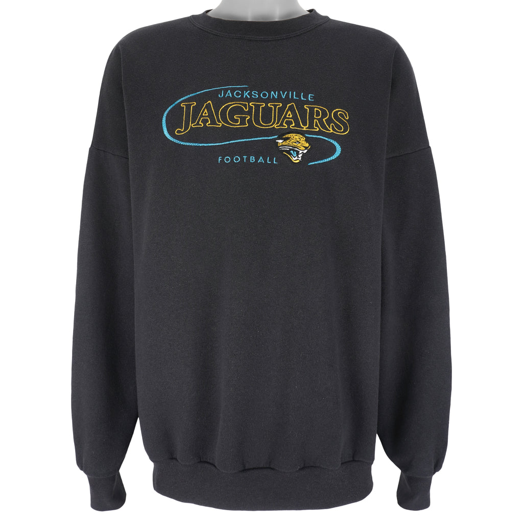 NFL (Logo Athletic) - Jacksonville Jaguars Crew Neck Sweatshirt 1990s Large Vintage Retro Football