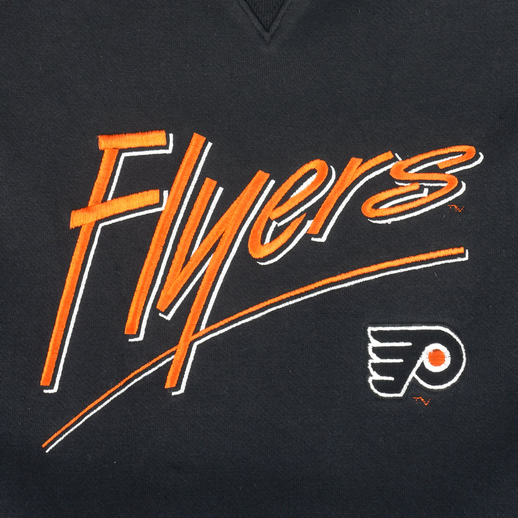NHL - Philadelphia Flyers Embroidered Crew Neck Sweatshirt 1990s X-Large Vintage Retro Hockey