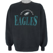NFL - Philadelphia Eagles Embroidered Crew Neck Sweatshirt 1990s Large Vintage Retro Football