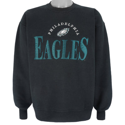 NFL (Chalk Line) - Philadelphia Eagles Embroidered Crew Neck Sweatshirt 1990s Large