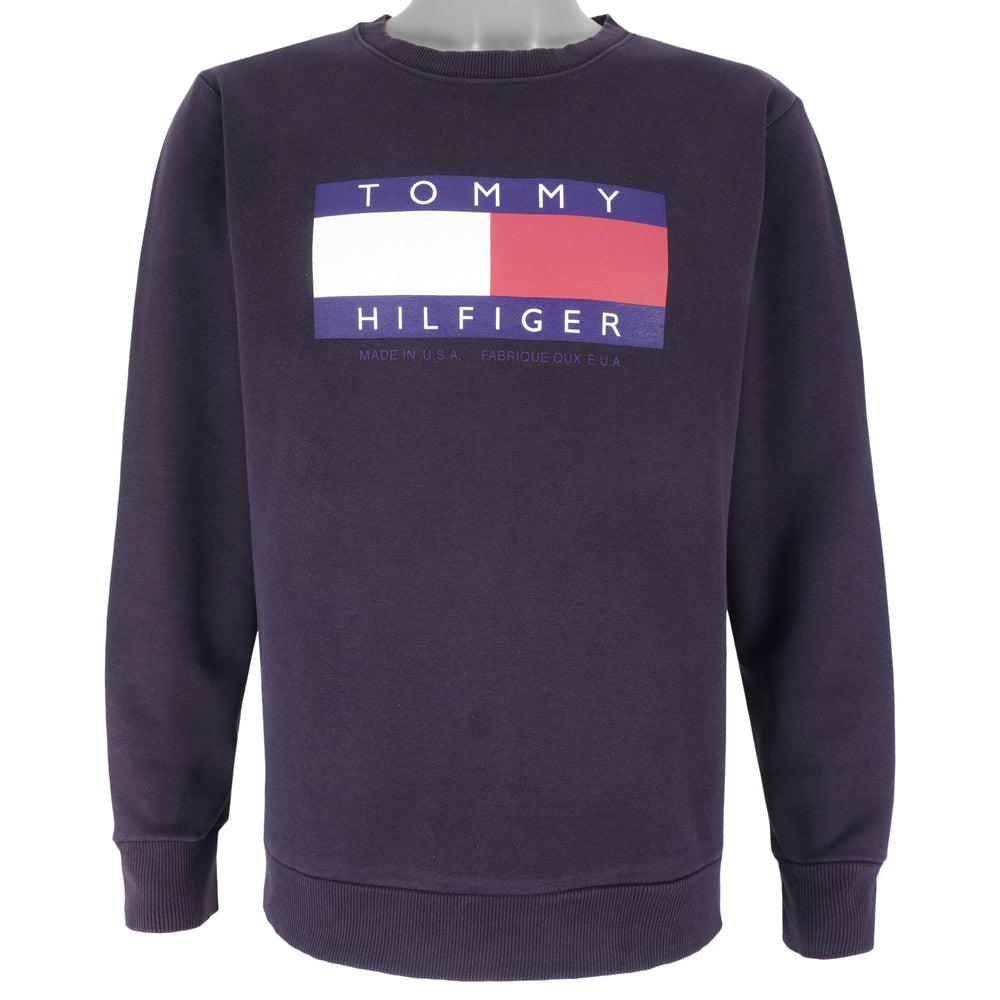 Tommy Hilfiger - Big Logo Crew Neck Sweatshirt 1990s Medium Vintage Retro