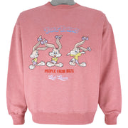 Looney Tunes - Tiny Toons Bugs Bunny Crew Neck Sweatshirt 1990s X-Large Vintage Retro