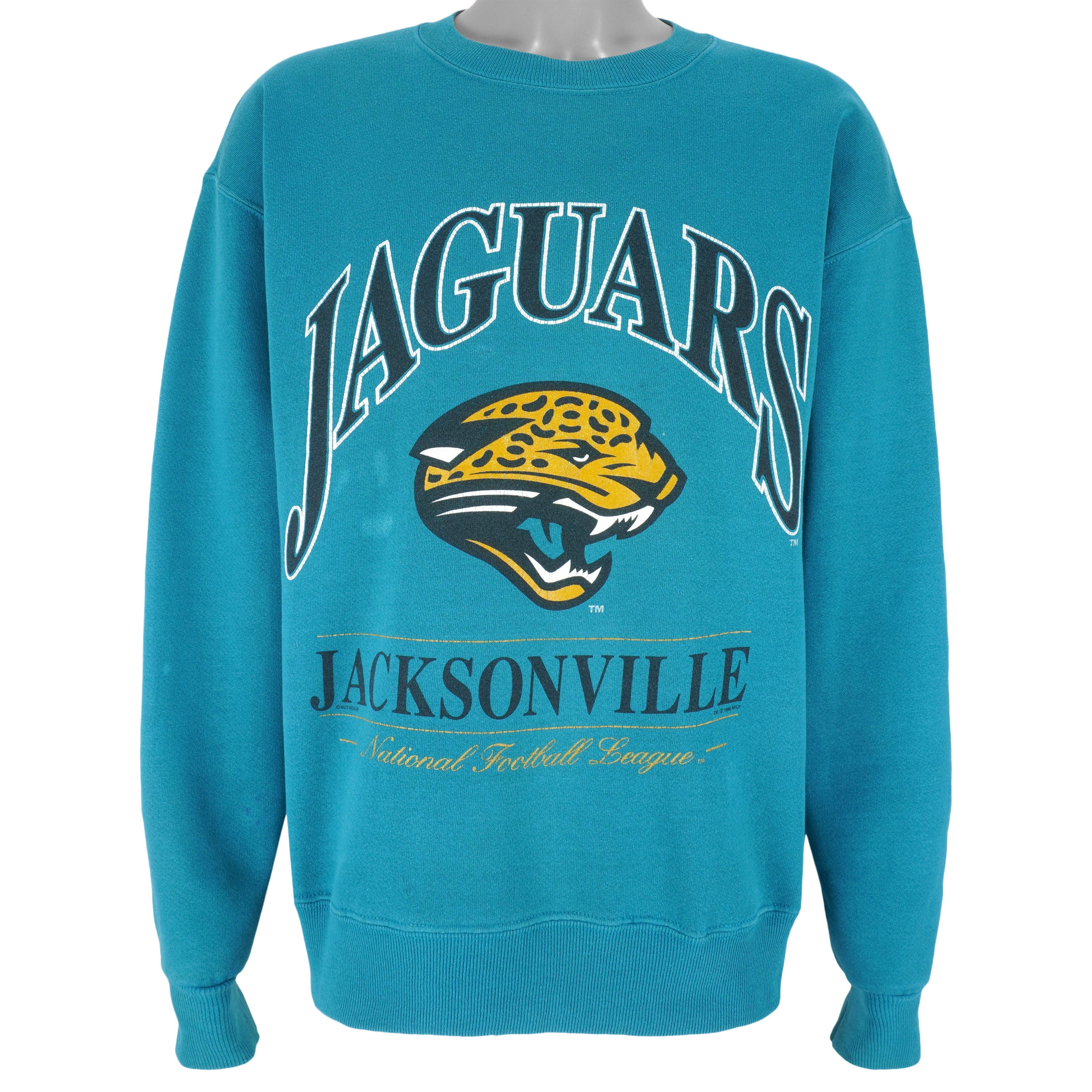 NFL (Lee) - Jacksonville Jaguars Crew Neck Sweatshirt 1996 Large Vintage Retro Football