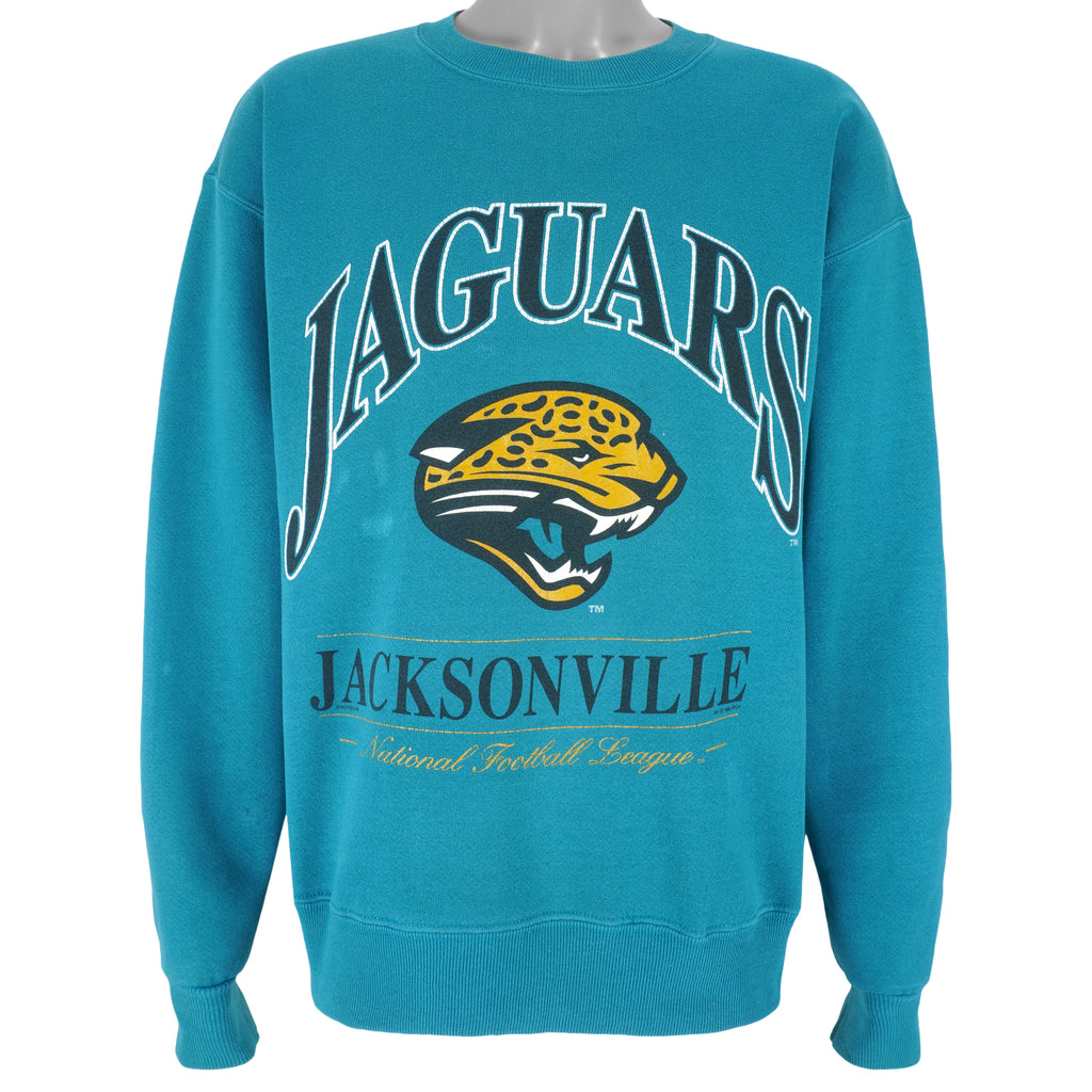 NFL (Lee) - Jacksonville Jaguars Crew Neck Sweatshirt 1996 Large Vintage Retro Football