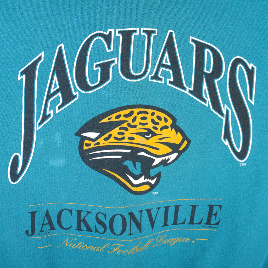 NFL (Lee) - Jacksonville Jaguars Crew Neck Sweatshirt 1996 Large Vintage Retro Football