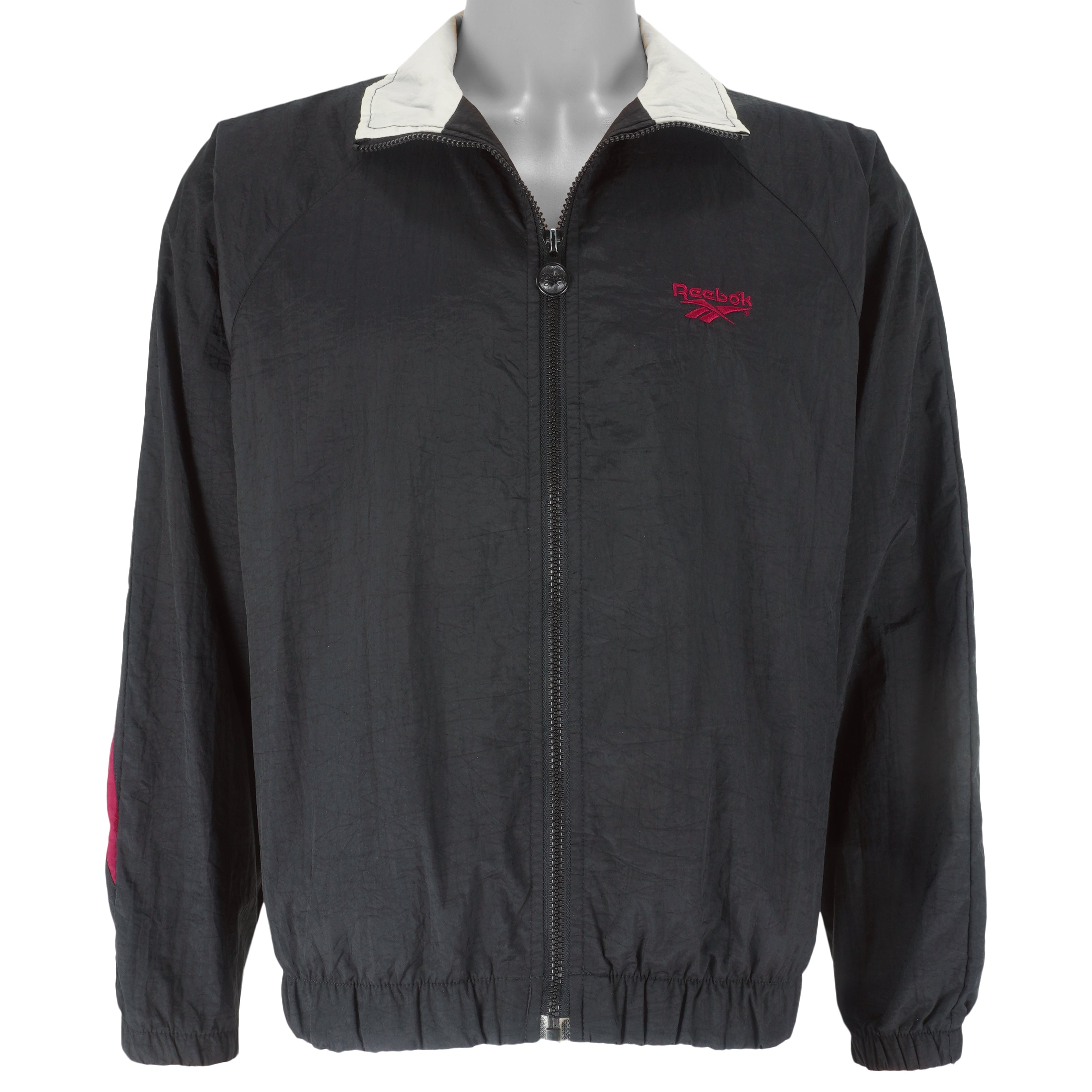 Reebok - Zip-Up Windbreaker 1990s Medium Vintage Retro