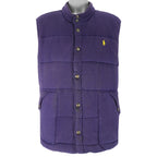 Ralph Lauren (Polo) - Navy Blue Vest Jacket 1990s XX-Large Vintage Retro