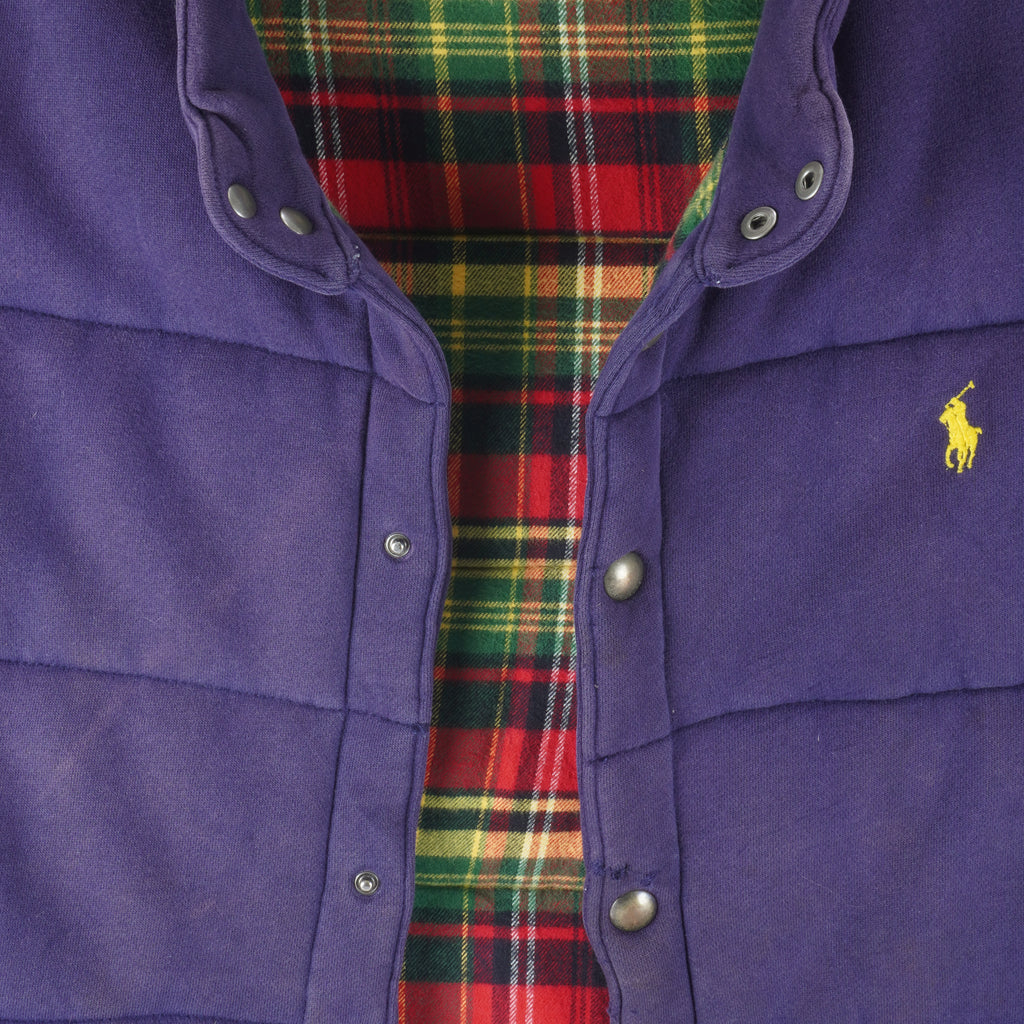 Ralph Lauren (Polo) - Navy Blue Vest Jacket 1990s XX-Large Vintage Retro
