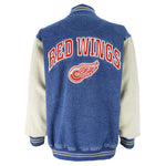 NHL (Lee) - Detroit Red Wings Embroidered Denim Bomber Jacket 1990s Medium Vintage Retro