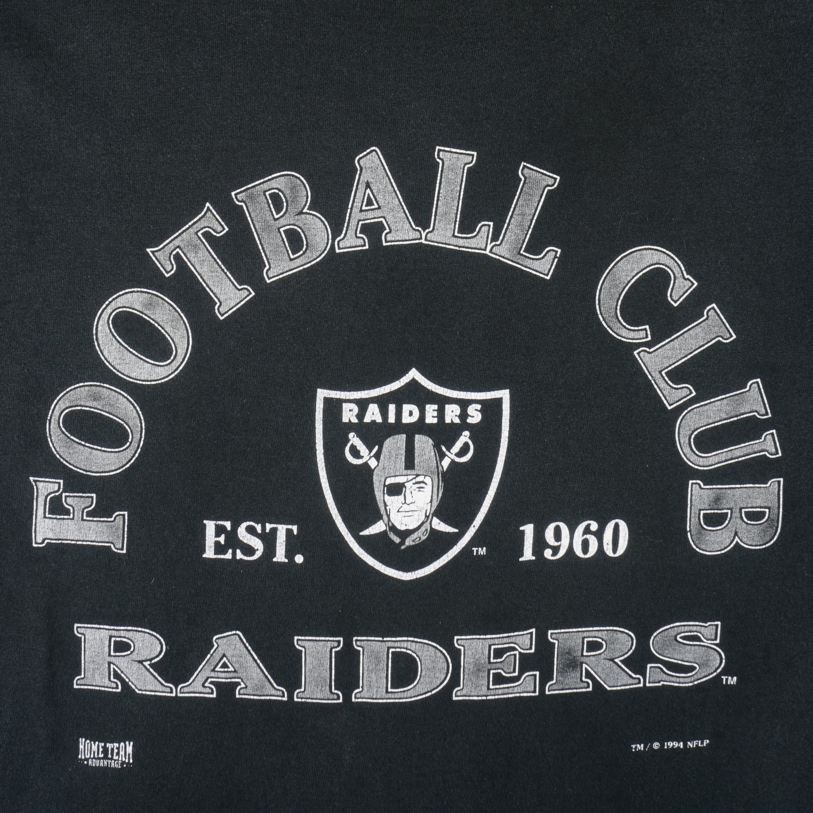 NFL (Home Team) - Oakland Raiders Football Club T-Shirt 1994 X-Large Vintage Retro Football