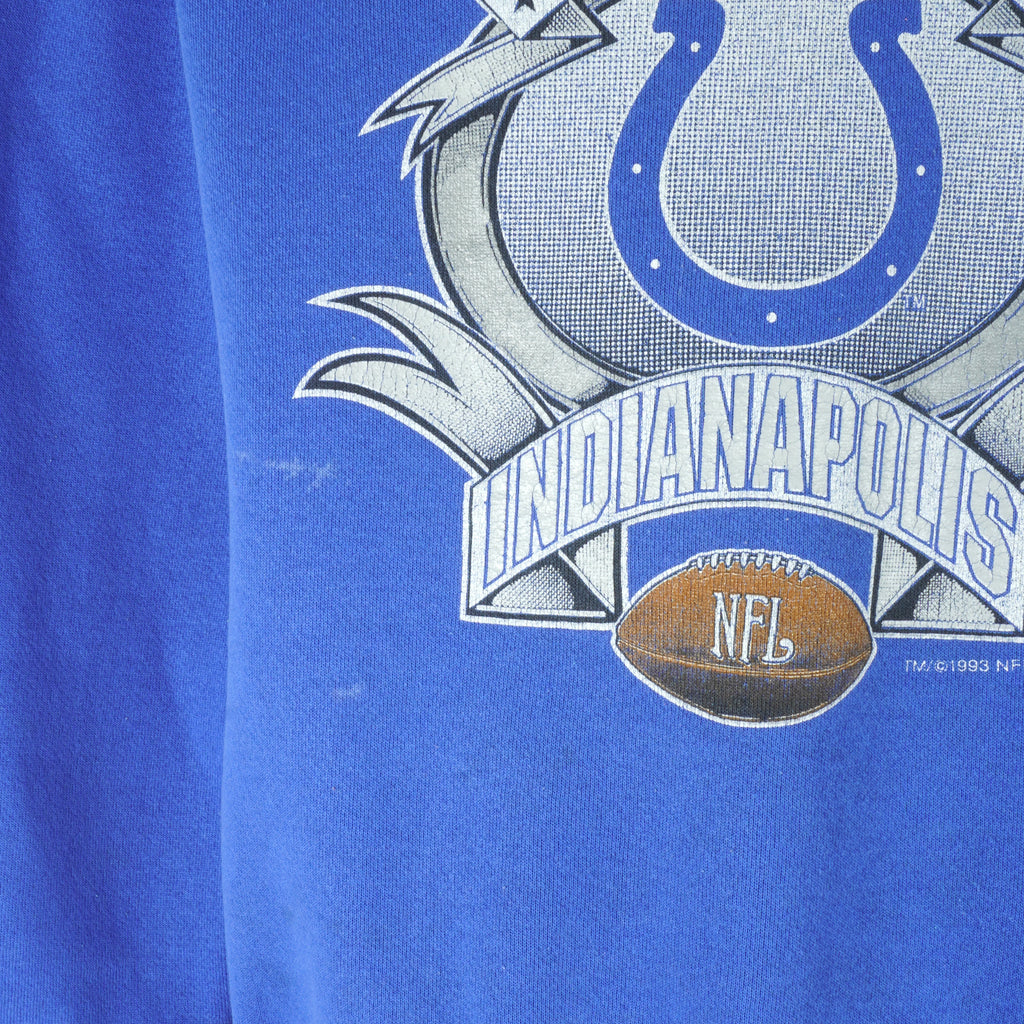 NFL (Logo 7) - Indianapolis Colts Crew Neck Sweatshirt 1993 X-Large Vintage Retro Football