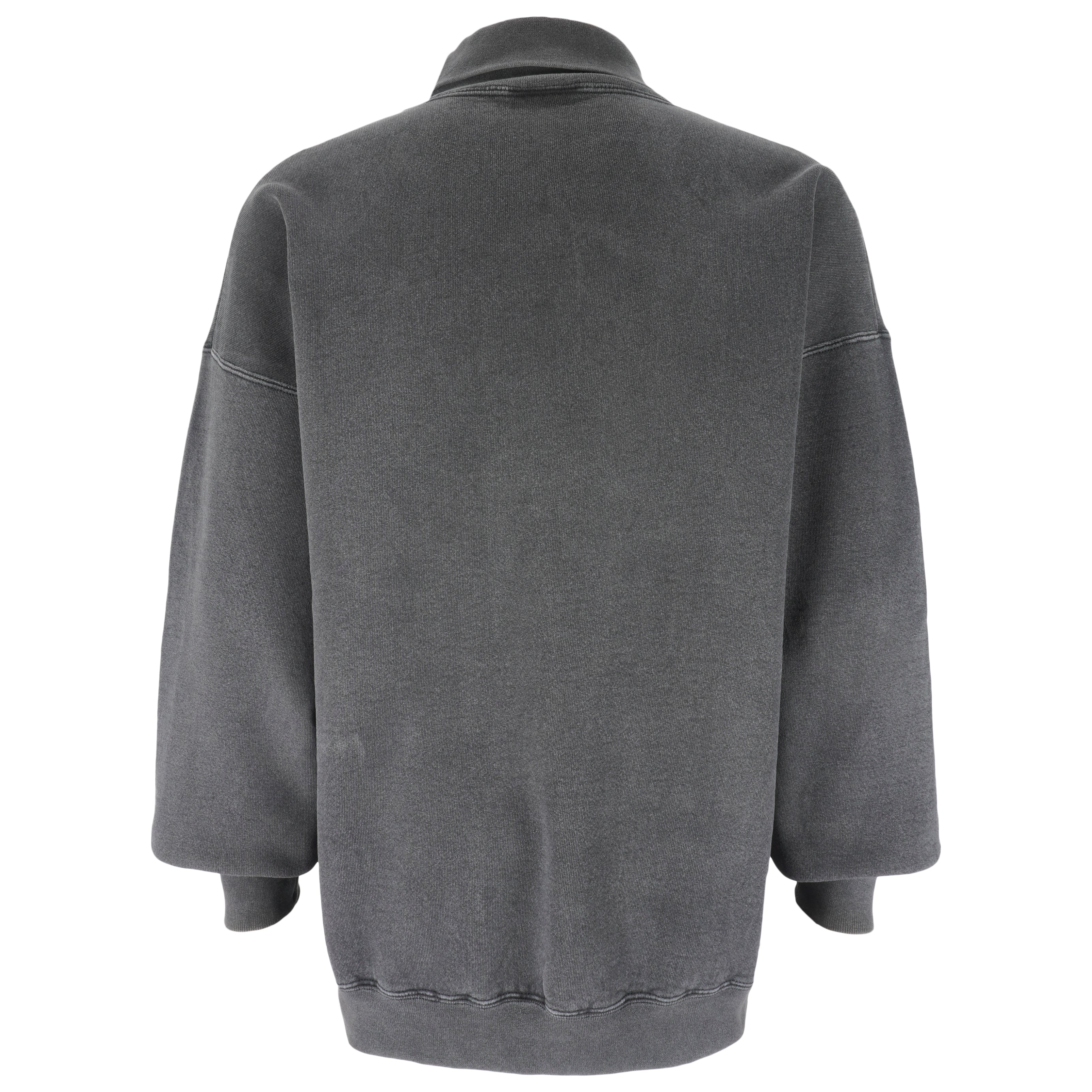 Adidas - ฺBlack Embroidered Turtleneck Sweatshirt 1990s X-Large Vintage Retro