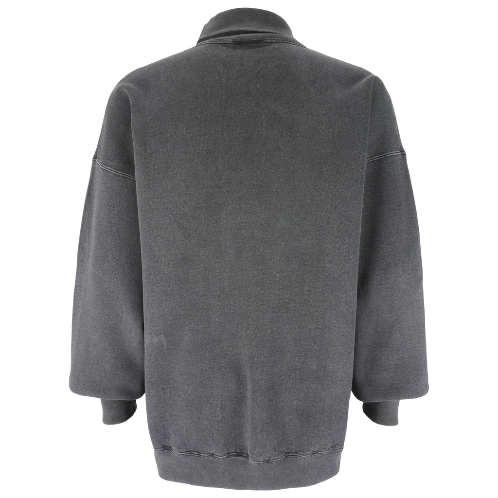Adidas - ฺBlack Embroidered Turtleneck Sweatshirt 1990s X-Large Vintage Retro
