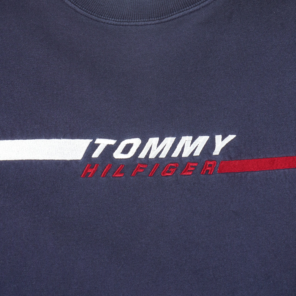 Tommy Hilfiger - Embroidered Crew Neck Sweatshirt 1990s Large Vintage Retro