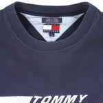 Tommy Hilfiger - Embroidered Crew Neck Sweatshirt 1990s Large Vintage Retro