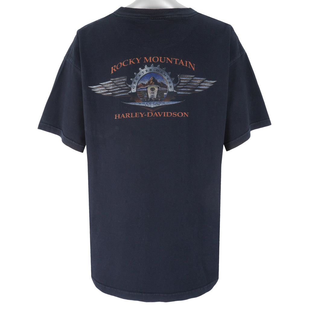 Harley Davidson - Rocky Mountain T-Shirt 2000s XX-Large  Vintage Retro