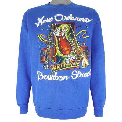 Vintage - New Orleans Bourbon Street Crew Neck Sweatshirt 1990s X-Large