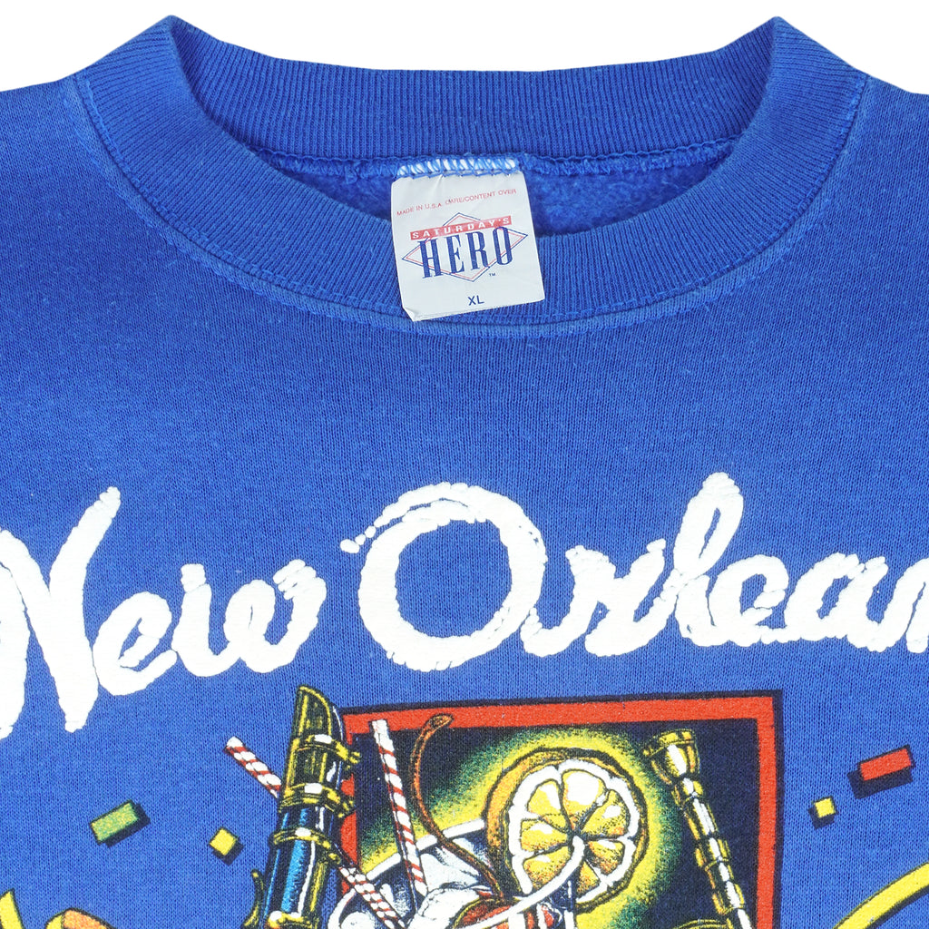 Vintage - New Orleans Party Time Crew Neck Sweatshirt 1990s X-Large Vintage Retro