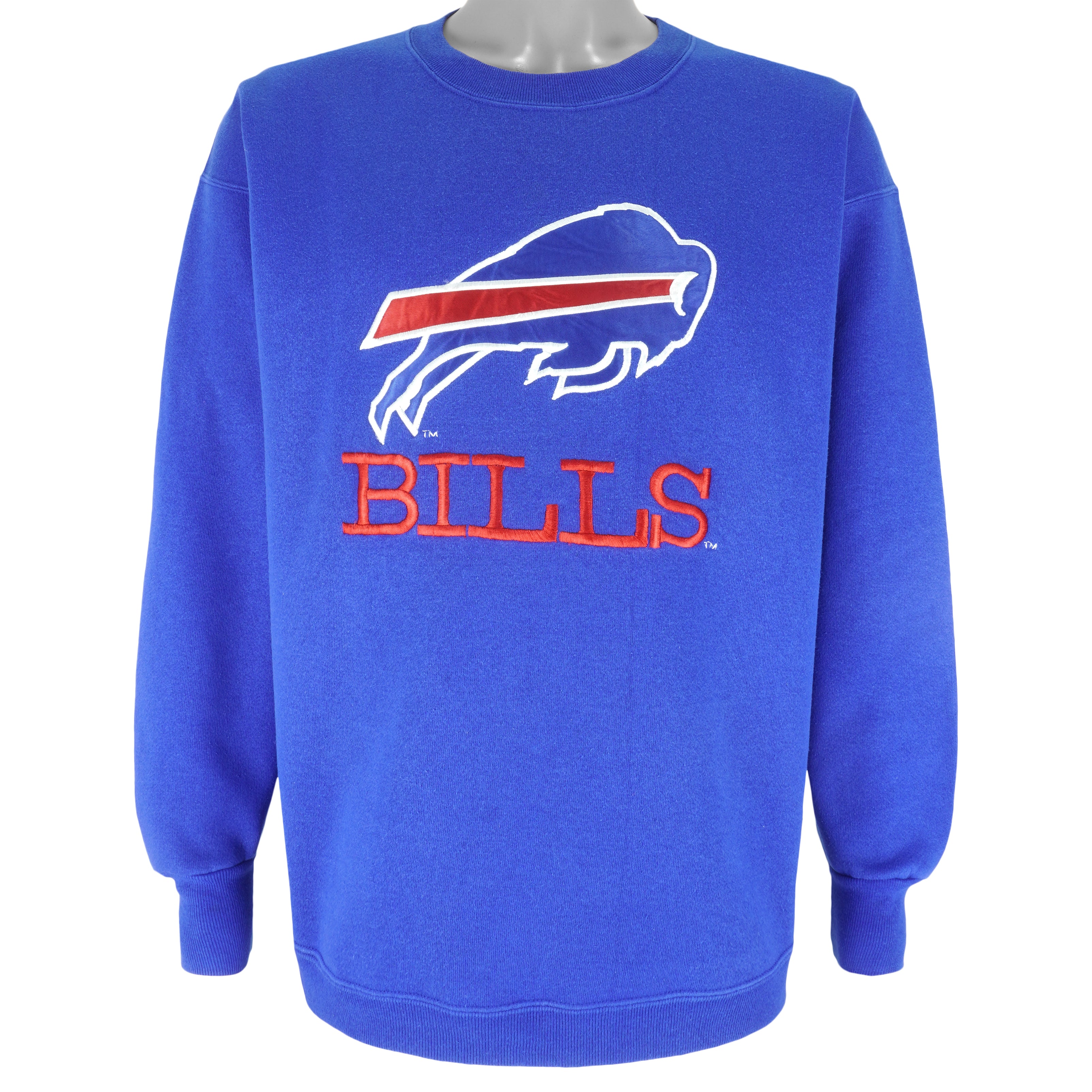 NFL (Nutmeg) - Buffalo Bills Crew Neck Sweatshirt 1990s X-Large Vintage Retro Football