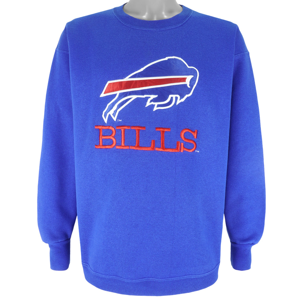 NFL (Nutmeg) - Buffalo Bills Crew Neck Sweatshirt 1990s X-Large Vintage Retro Football
