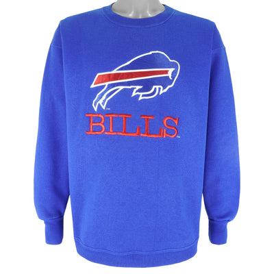 NFL (Nutmeg) - Buffalo Bills Embroidered Crew Neck Sweatshirt 1990s X-Large