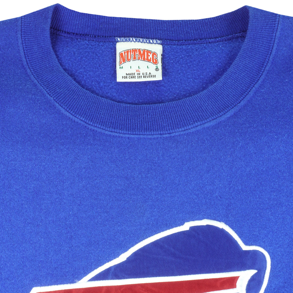 NFL (Nutmeg) - Buffalo Bills Crew Neck Sweatshirt 1990s X-Large Vintage Retro Football