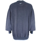 Reebok - Grey Embroidered  Big Logo Crew Neck Sweatshirt 1990s X-Large Vintage Retro