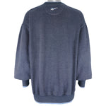 Reebok - Grey Embroidered  Big Logo Crew Neck Sweatshirt 1990s X-Large Vintage Retro