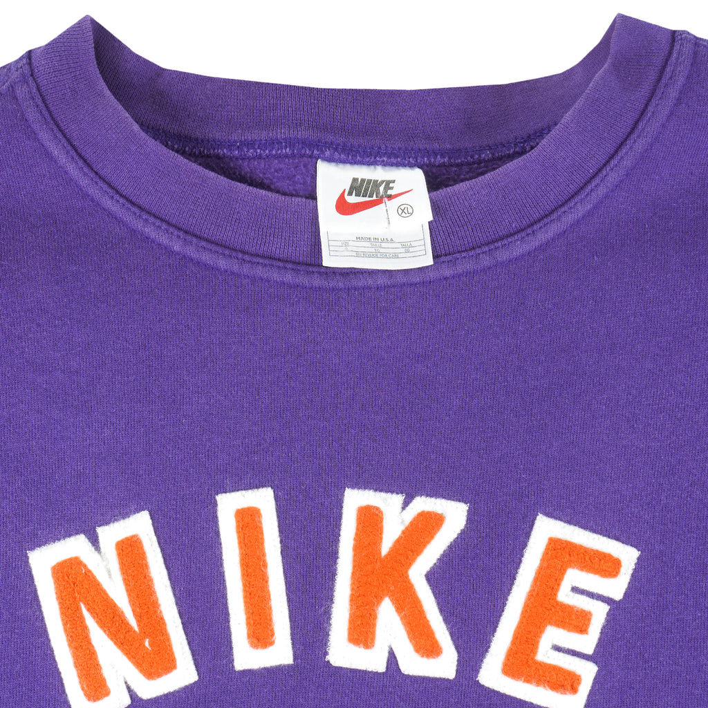 Nike - Purple Crew Neck Sweatshirt 1990s X-Large Vintage Retro