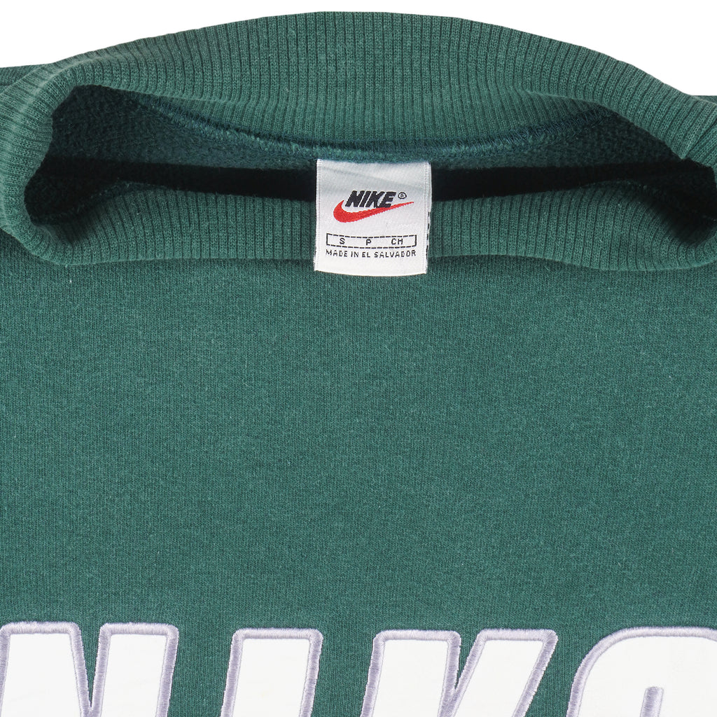 Nike - Green Crew Neck Sweatshirt 1990s Small Vintage Retro
