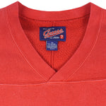 Guess - Red USA V-Neck Sweatshirt 1990s Medium Vintage Retro