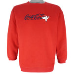 Vintage - Coca-Cola Embroidered Crew Neck Sweatshirt 1990s X-Large Vintage Retro