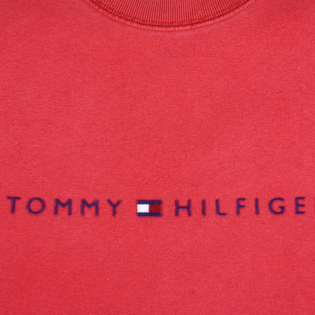 Tommy Hilfiger - Embroidered Crew Neck Sweatshirt 1990s X-Large Vintage Retro