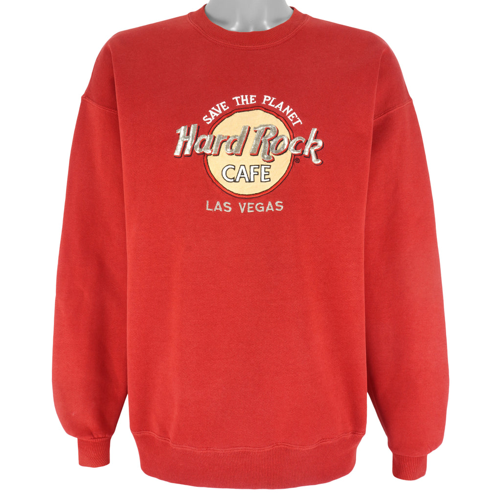 Vintage - Hard Rock Cafe Las Vegas Crew Neck Sweatshirt 1990s X-Large Vintage Retro