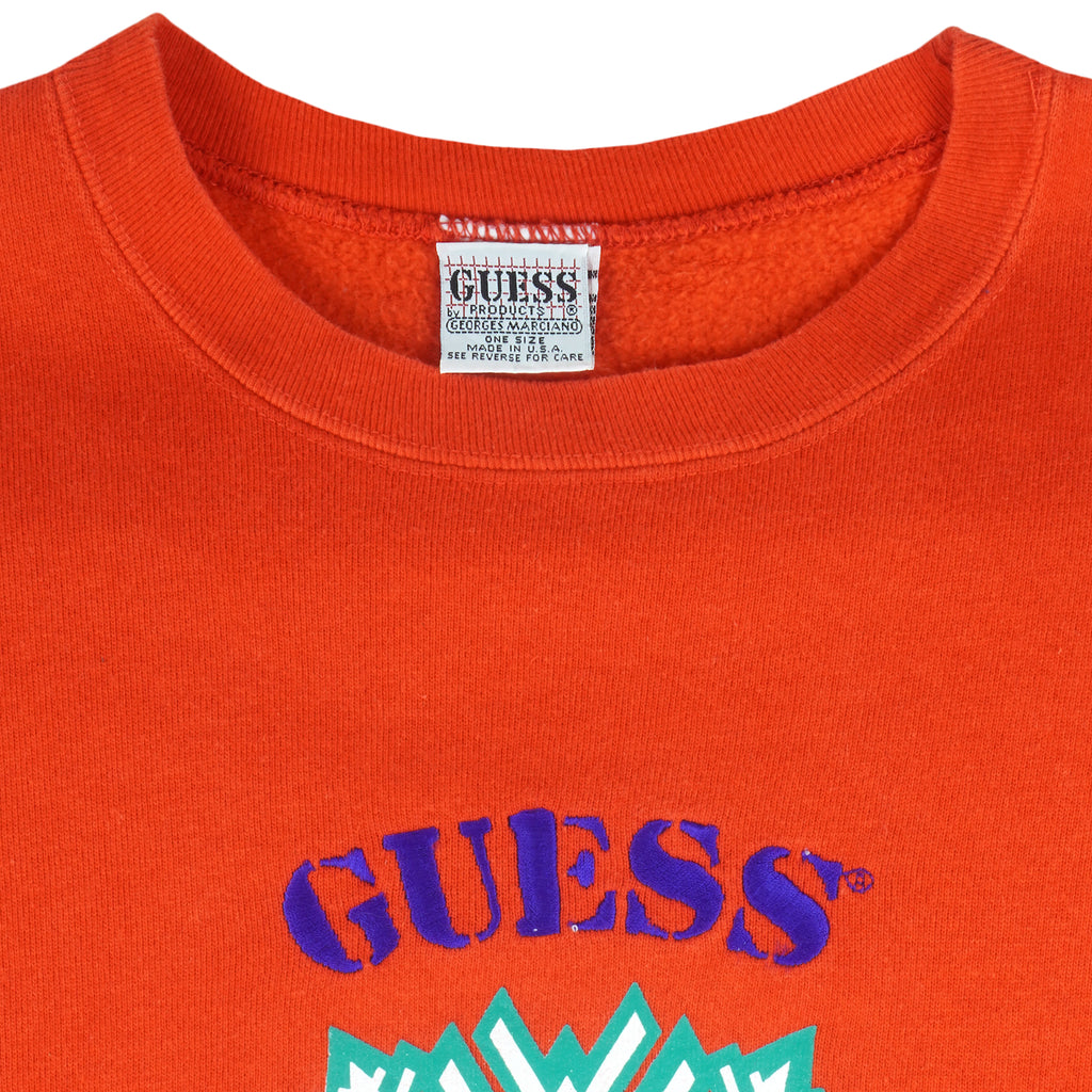 Guess - Winter Festival Crew Neck Sweatshirt 1990s X-Large Vintage Retro