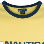 Nautica - Yellow Made In The USA T-Shirt 1990s Large Vintage Retro