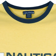 Nautica - Yellow Made In The USA T-Shirt 1990s Large Vintage Retro