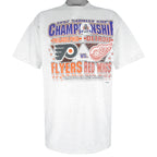 NHL (Logo 7) - Philadelphia Flyers VS Detroit Red Wings T-Shirt 1997 X-Large Vintage Retro Hockey