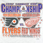 NHL (Logo 7) - Philadelphia Flyers VS Detroit Red Wings T-Shirt 1997 X-Large Vintage Retro Hockey