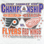 NHL (Logo 7) - Philadelphia Flyers VS Detroit Red Wings T-Shirt 1997 X-Large Vintage Retro Hockey